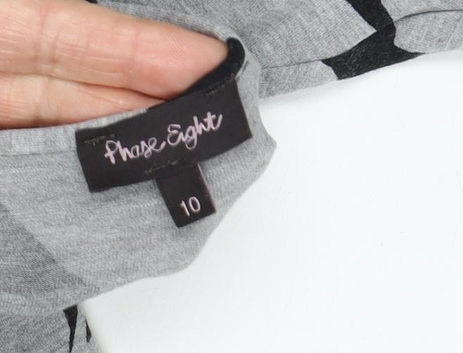 Womens UK Size 10 Phase Eight Grey Tunic T-Shirt