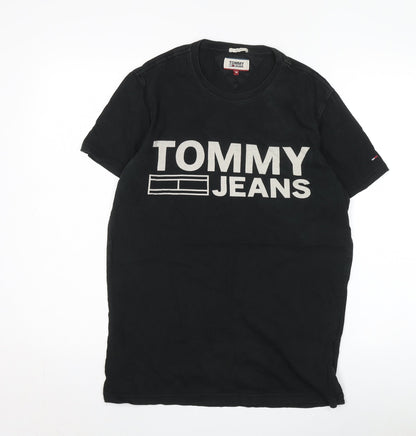 Tommy Jeans Men's Black Slim Fit Graphic T-Shirt M