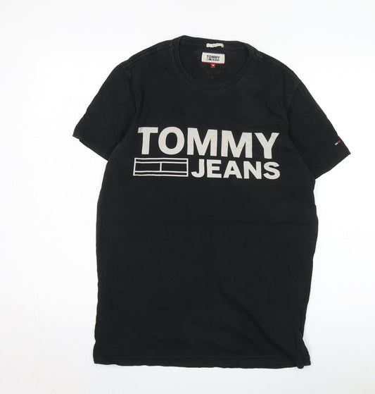 Tommy Jeans Men's Black Slim Fit Graphic T-Shirt M