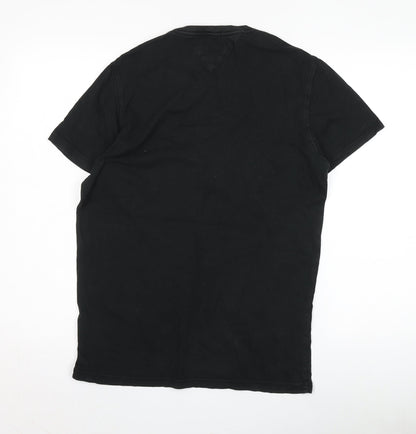 Tommy Jeans Men's Black Slim Fit Graphic T-Shirt M