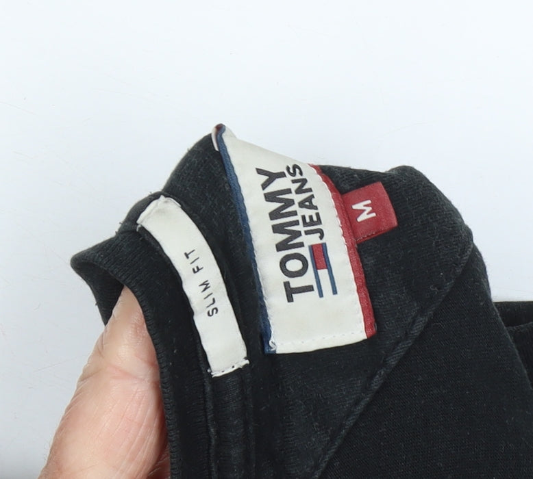 Tommy Jeans Men's Black Slim Fit Graphic T-Shirt M