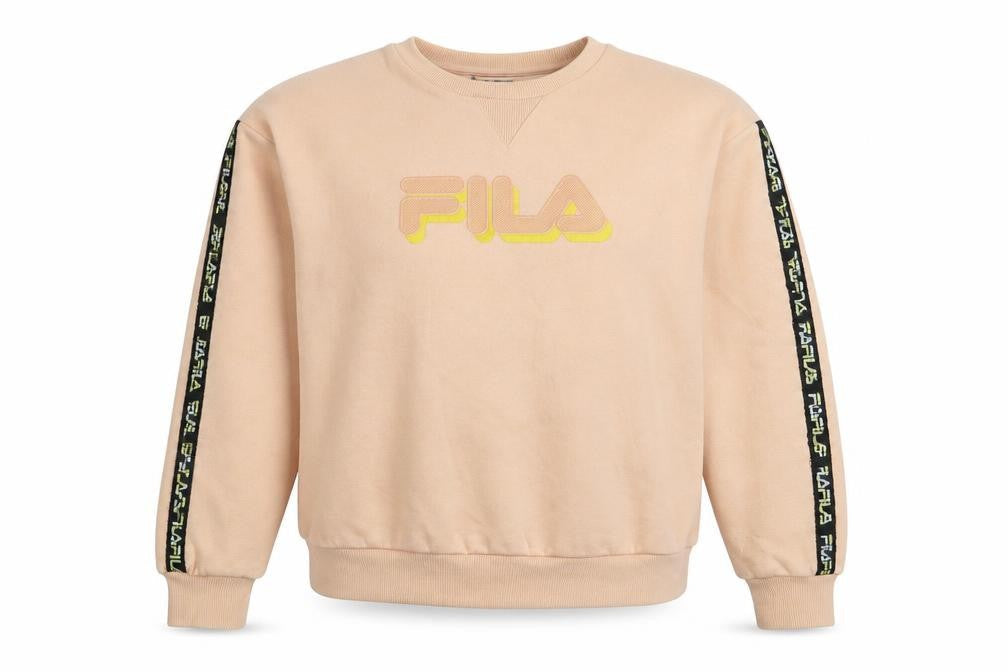 Womens UK Size S FILA Beige Pullover Sweatshirt