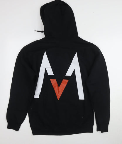 Gildan Unisex Maroon 5 Black Full Zip Hoodie Size S