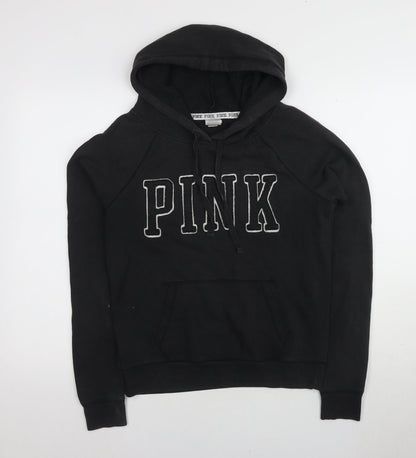 Victoria's Secret PINK Women's Black Hoodie Size S