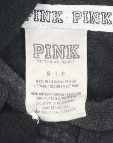 Victoria's Secret PINK Women's Black Hoodie Size S