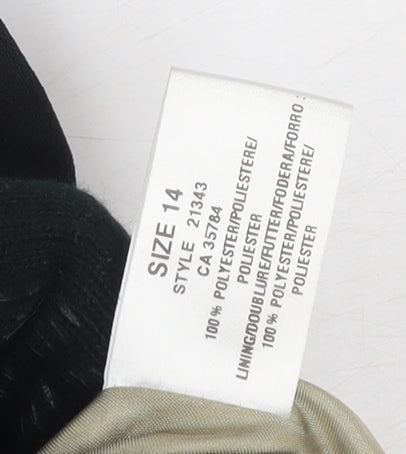 Windsmoor Women's Black Blazer Size 14 Geometric Pattern