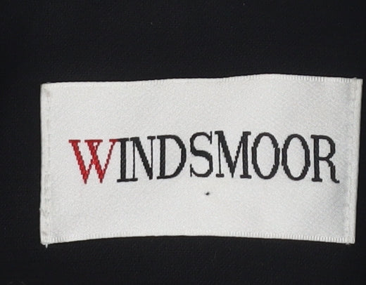 Windsmoor Women's Black Blazer Size 14 Geometric Pattern