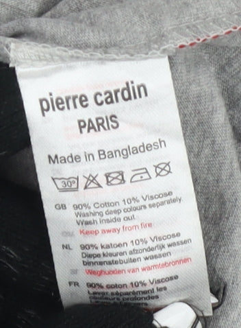 Pierre Cardin Men's Grey Graphic Print T-Shirt L