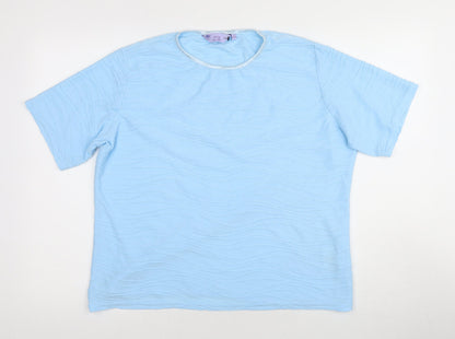 Womens UK Size 18 Honor Millburn Blue Basic T-Shirt