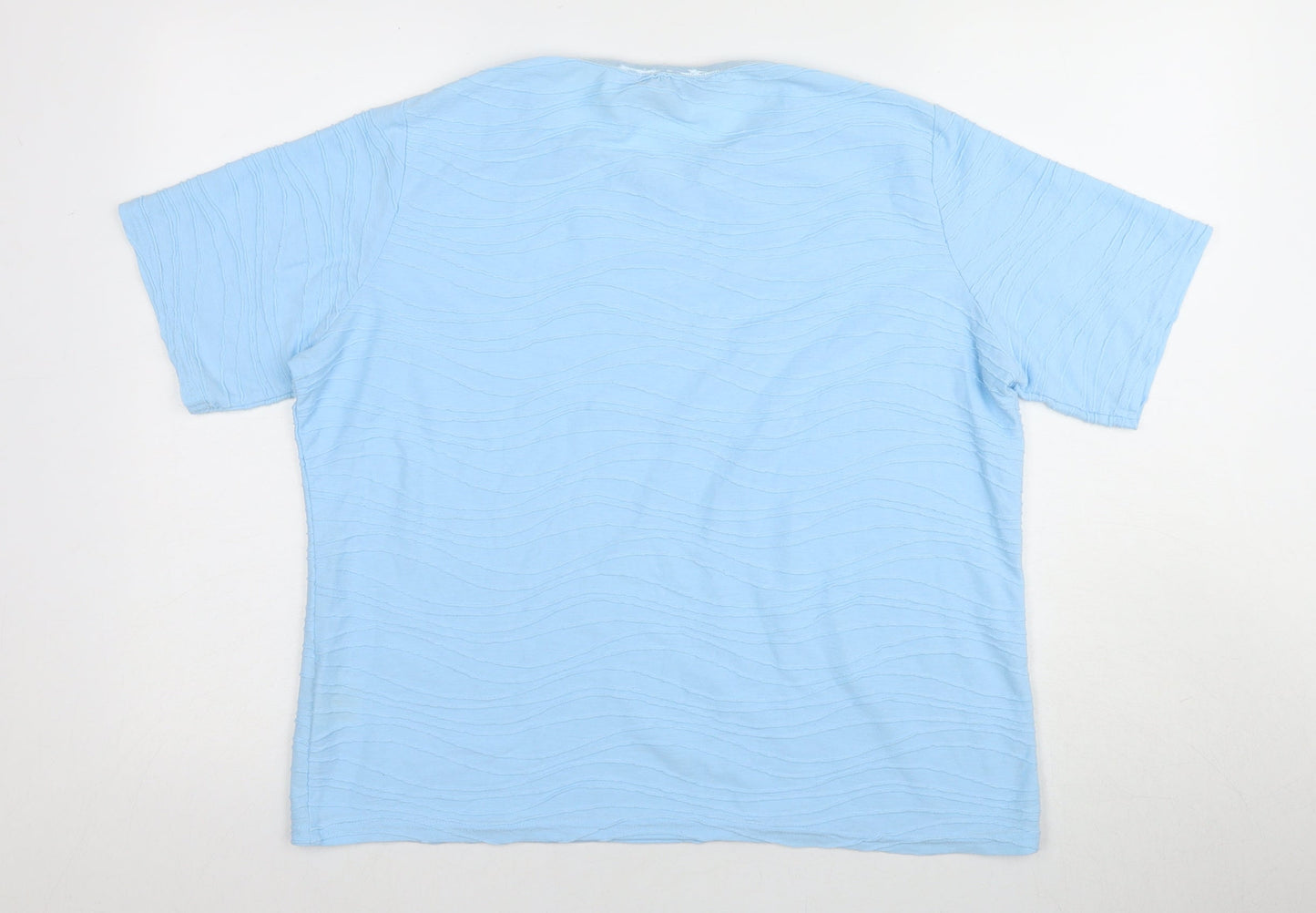 Womens UK Size 18 Honor Millburn Blue Basic T-Shirt