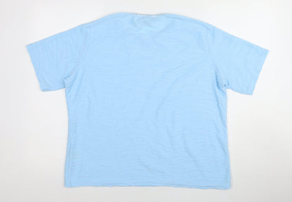 Womens UK Size 18 Honor Millburn Blue Basic T-Shirt