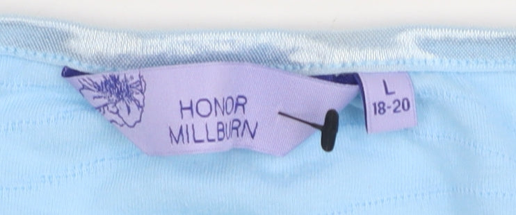 Womens UK Size 18 Honor Millburn Blue Basic T-Shirt