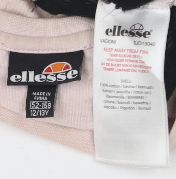 Womens UK Size M ellesse Pink Basic T-Shirt