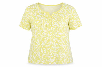 Womens UK Size L Damart Yellow Basic T-Shirt