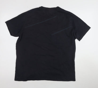 Jasper Conran Men's Black V-Neck T-Shirt L