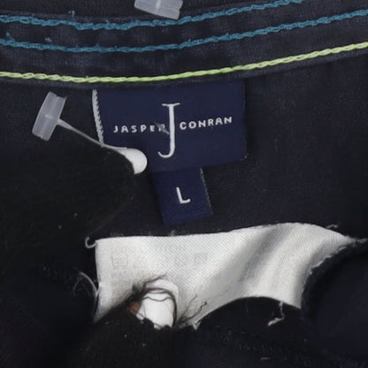 Jasper Conran Men's Black V-Neck T-Shirt L