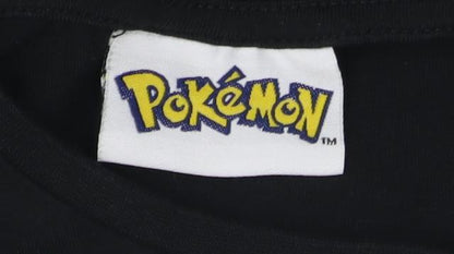 Pokemon Boys Black Pikachu Long Sleeve T-Shirt, Size 18