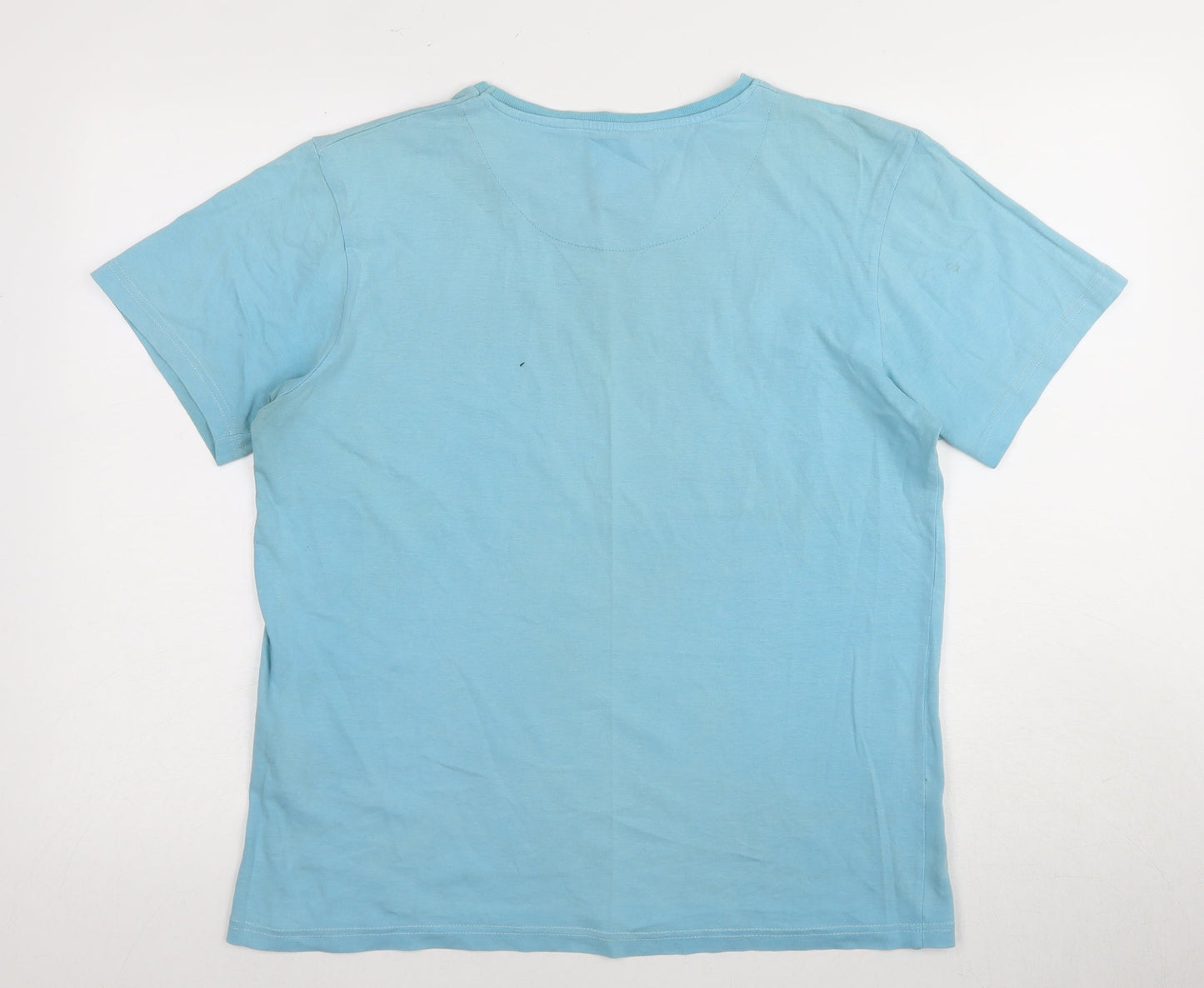 Crude NYC Men's Blue Graphic Print Medium T-Shirt