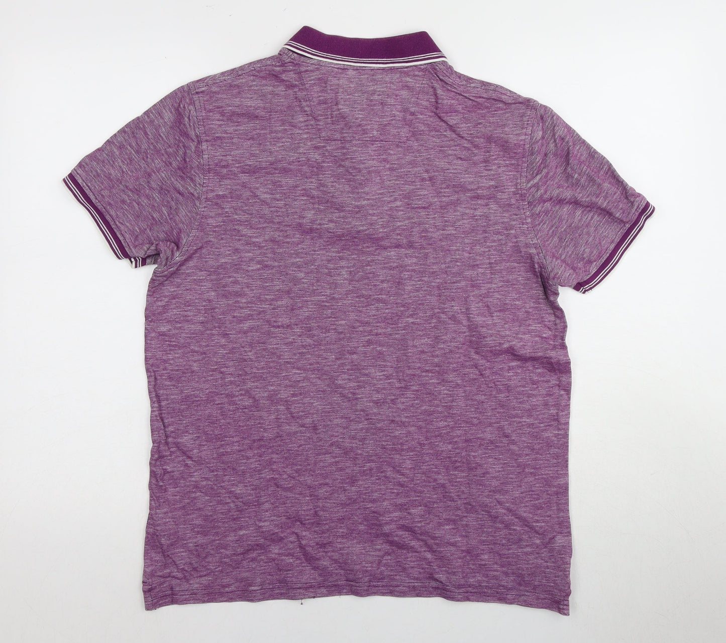 Maine Men's Purple Polo M Size Casual Cotton Top
