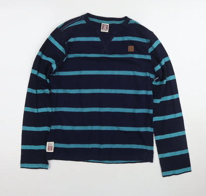 Saltrock Boys Blue Striped Long Sleeve T-Shirt