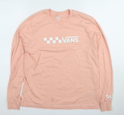 Unisex Adults UK Size XS VANS Pink Basic T-Shirt