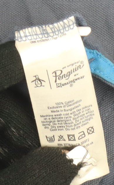 Original Penguin Men's Blue Slim Fit Polo Shirt L