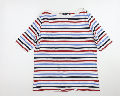 Womens UK Size L ISLE Multicoloured Basic T-Shirt