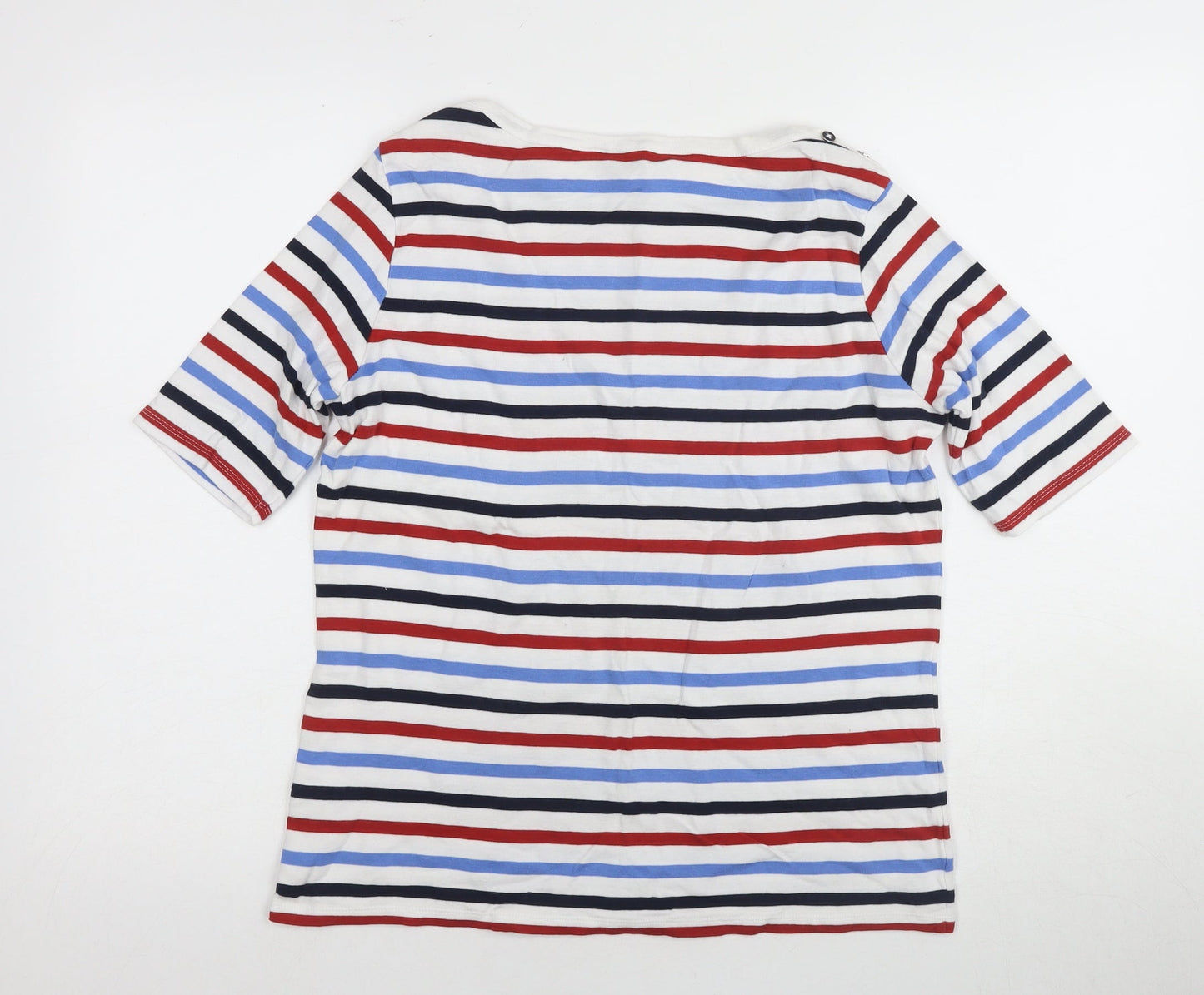 Womens UK Size L ISLE Multicoloured Basic T-Shirt