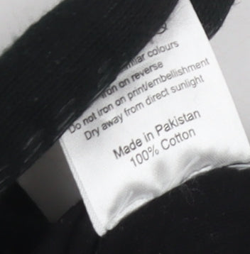 Nicce Men's Black Cotton Crew Neck T-Shirt - Large