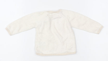 Mamas & Papas Ivory Unisex Cardigan 0-3 Months Cotton