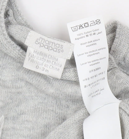 Mamas & Papas Grey Unisex Baby Pullover Jumper 0-3 Months
