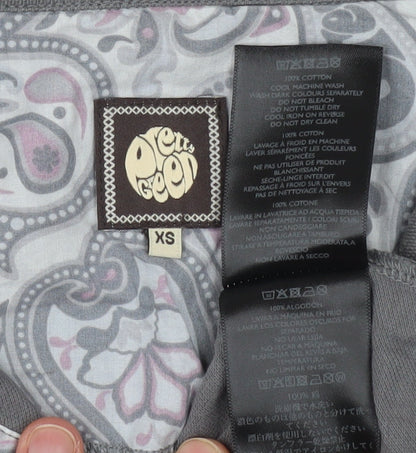 Pretty Green Men's Grey XS Polo Shirt 100% Cotton