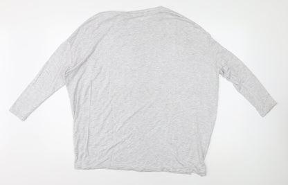 Hush Grey Women's XS Top 3/4 Sleeve Round Neck