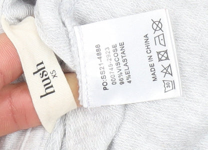 Hush Grey Women's XS Top 3/4 Sleeve Round Neck