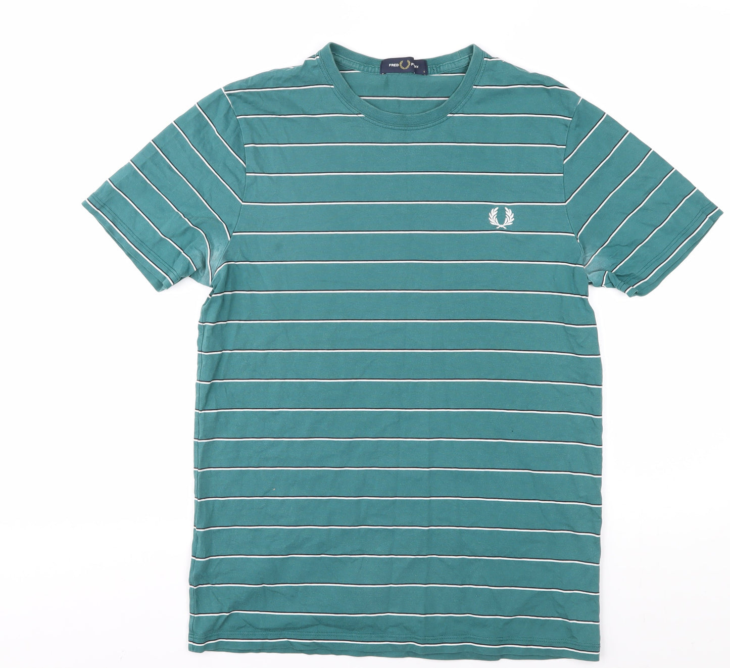 Mens UK Size S Fred Perry Green  T-Shirt
