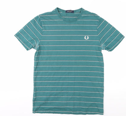 Mens UK Size S Fred Perry Green  T-Shirt