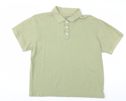 Banana Republic Men's Green Cotton Polo Shirt XL