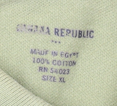 Banana Republic Men's Green Cotton Polo Shirt XL