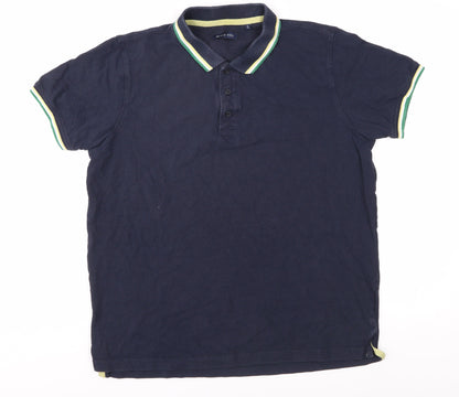 Brave Soul Men's Blue Polo Shirt L
