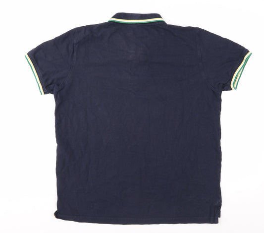 Brave Soul Men's Blue Polo Shirt L