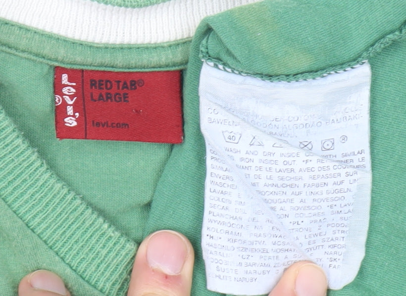 Levi's Men's Green Graphic Print T-Shirt, Size L