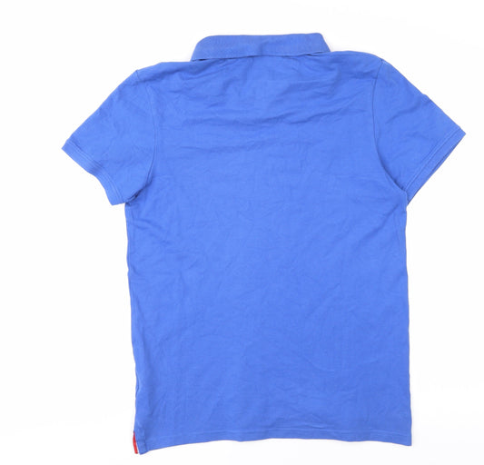 Schott Men's Blue Polo Shirt Short Sleeve S