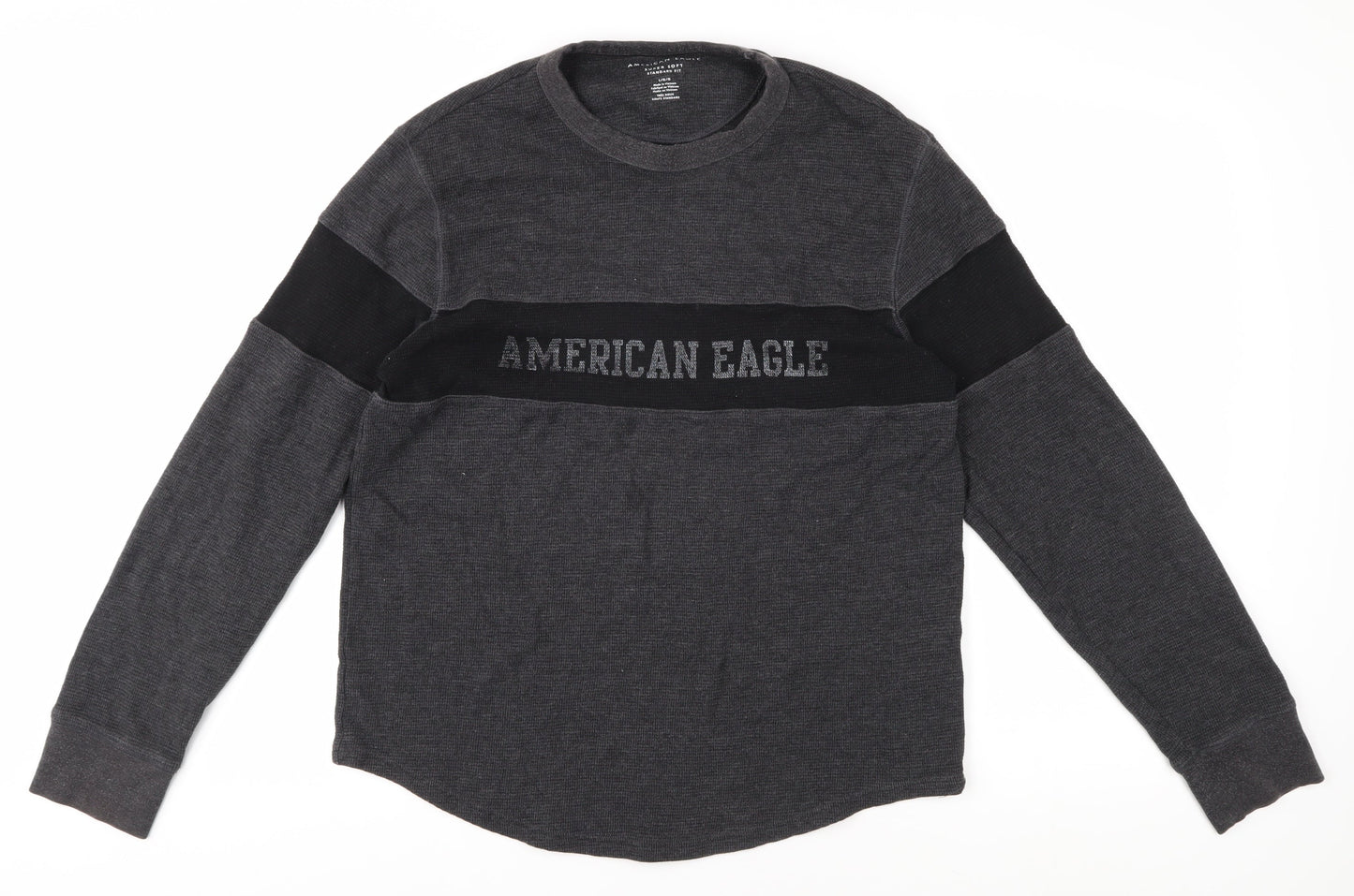 Mens UK Size L American Eagle Grey Pullover Sweatshirt