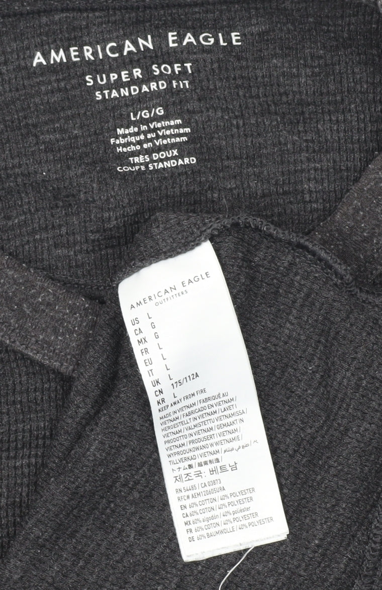 Mens UK Size L American Eagle Grey Pullover Sweatshirt