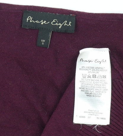 Womens UK Size S Phase Eight Purple Pullover Jumper