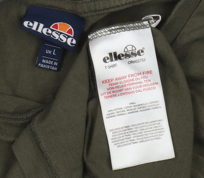 Mens UK Size L ellesse Green  T-Shirt