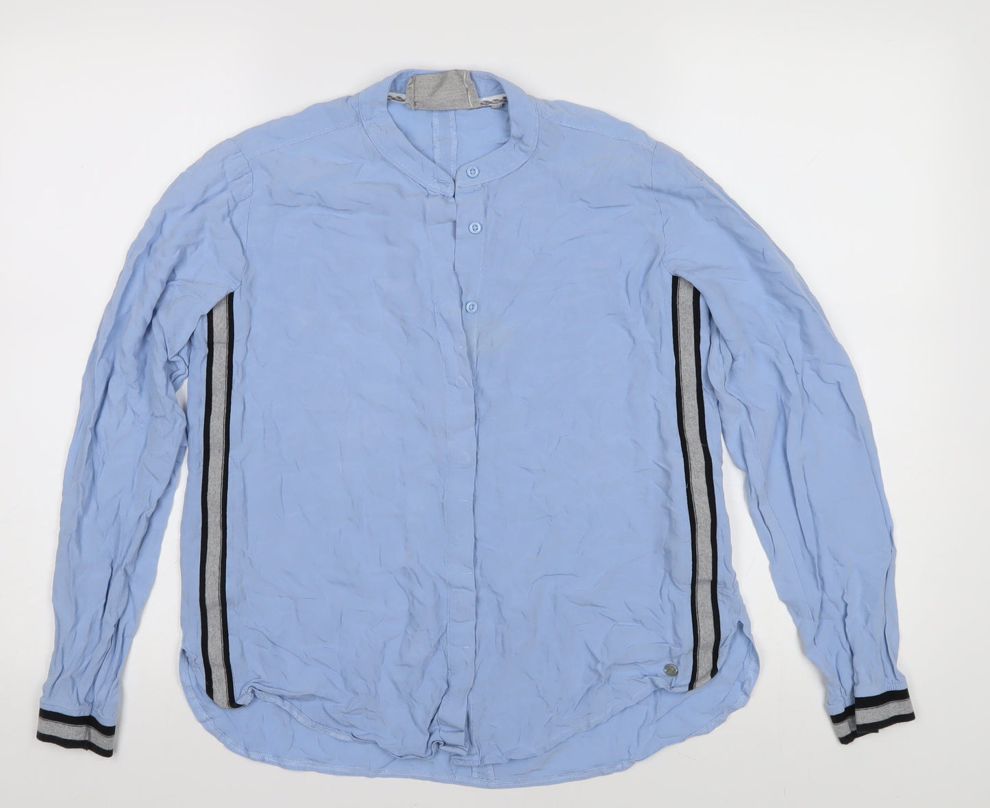 Cecil Men's Blue Long Sleeve Button-Up Shirt Size S