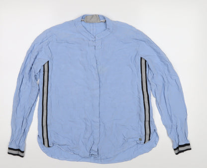 Cecil Men's Blue Long Sleeve Button-Up Shirt Size S