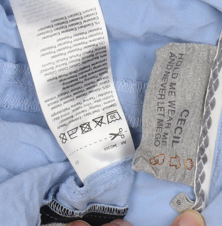 Cecil Men's Blue Long Sleeve Button-Up Shirt Size S