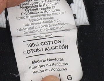 Reclaimed Vintage Men's Black Graphic T-Shirt L